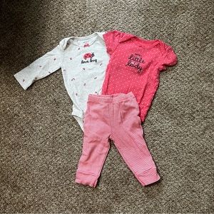 Lady bug outfit set baby girl
